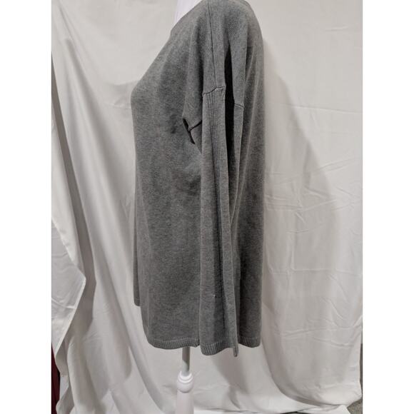 Lands' End Women's Gray Oversized Tunic Sweater Knit Knee Length Shirt Size XS - Picture 3 of 14